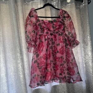 Floral Pink Kids Dress